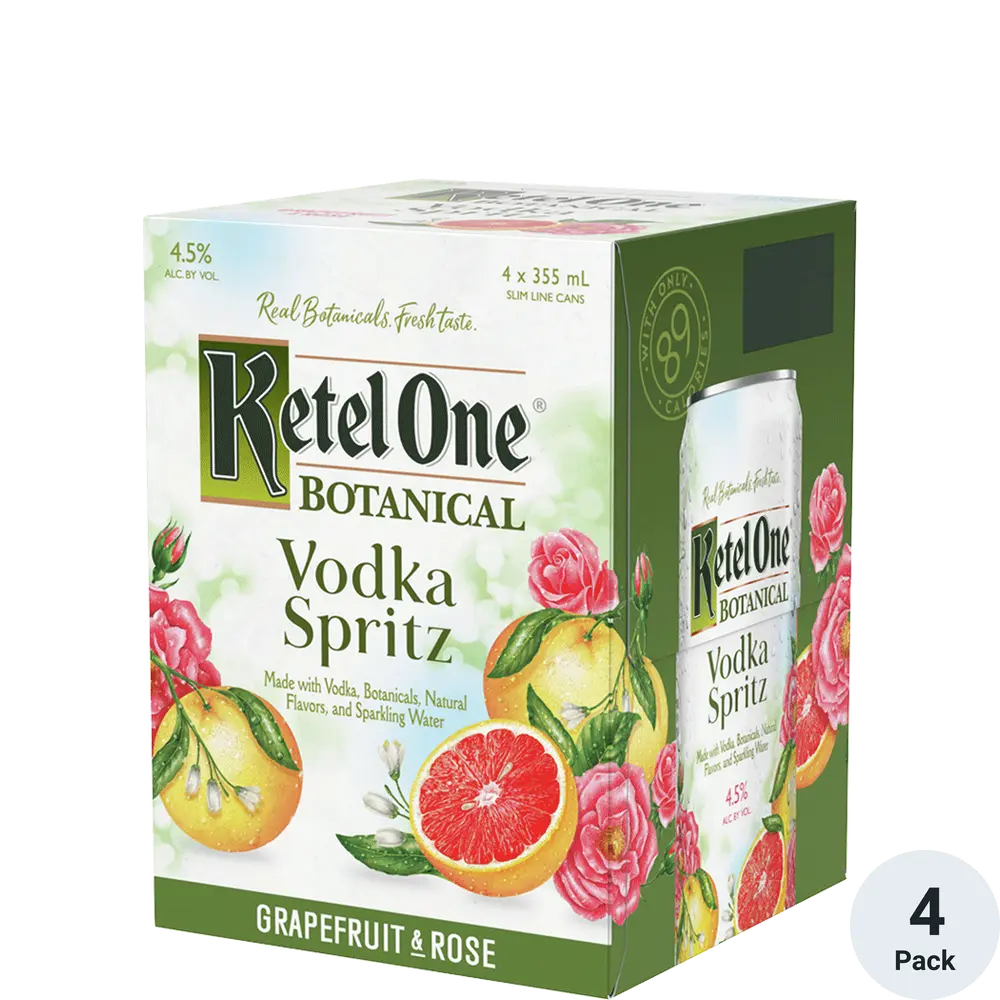 Ketel One Botanical Grapefruit & Rose Vodka Spritz (4pk)