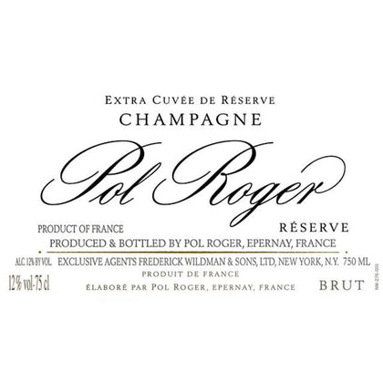 Pol Roger Reserve Brut Champagne "White Label"  NV
