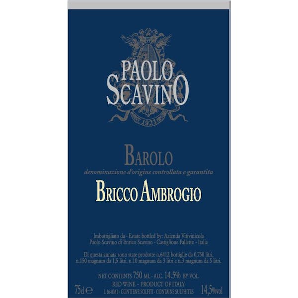 2021 Paolo Scavino Barolo Bricco Ambrogio