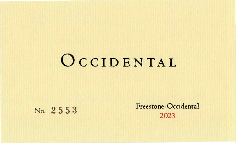 2023 Occidental Freestone Vineyard Pinot Noir