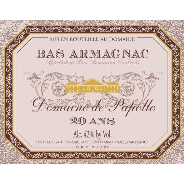 Domaine de Papolle 20 Year Old Bas Armagnac