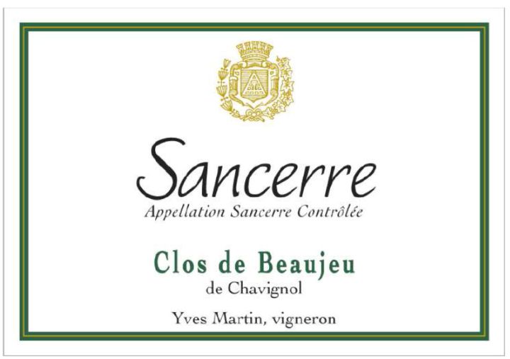 2022 Yves Martin Sancerre Chavignol Clos de Beaujeu