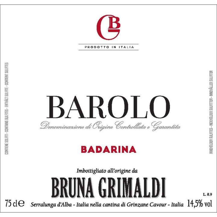 2021 Bruna Grimaldi Badarina Barolo