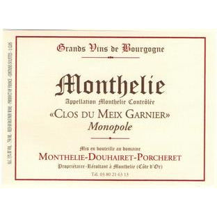 Monthelie-Douhairet Clos du Meix Garnier Monopole 2016